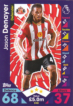 Jason Denayer Sunderland 2016/17 Topps Match Attax Extra  #U48